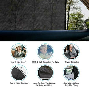 Car Side Window Curtain (Pack of 4)